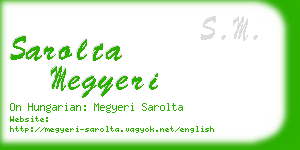 sarolta megyeri business card